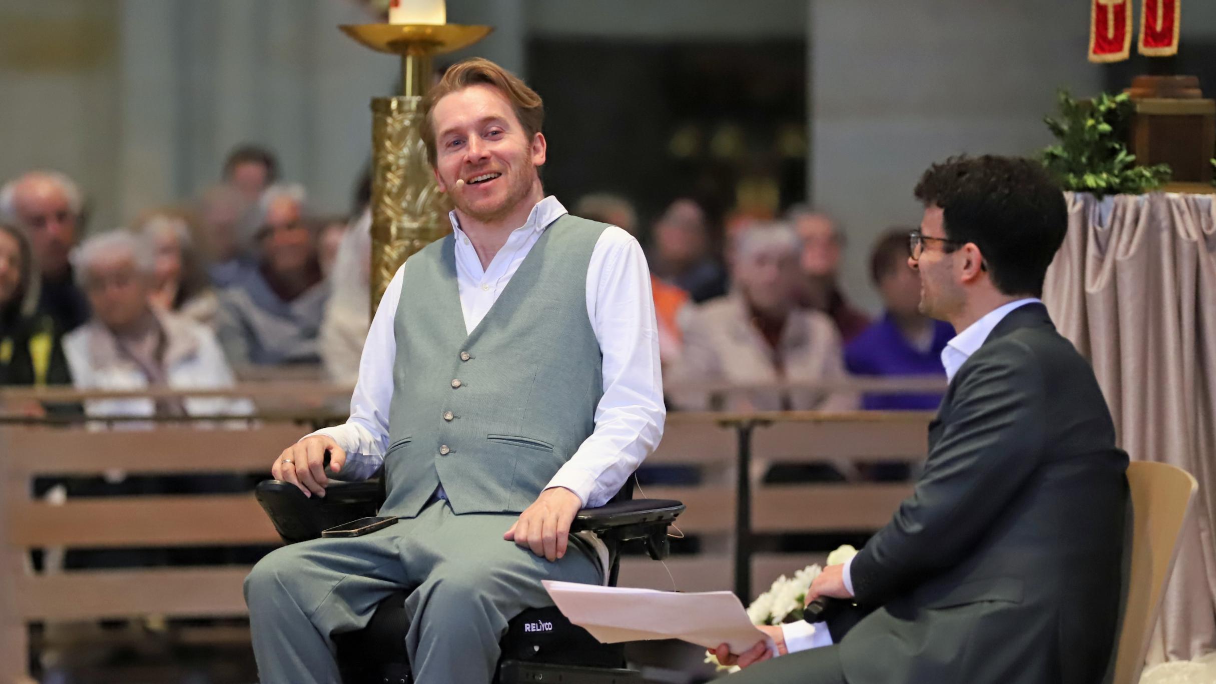 Samuel Koch im Gespräch mit Christopher Hoffmann